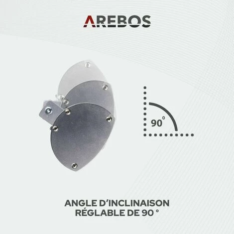 AREBOS Radiateur Infrarouge | Chauffage Radiant Terrasse | Protection IP20 | Tube Carbone | Murale | 2500W | Inclination 90°| Télecommande | 3 Niveaux | Intérieur Et Extérieur | Noir 7 AREBOS Radiateur Infrarouge | Chauffage Radiant Terrasse | Protection IP20 | Tube Carbone | Murale | 2500W | Inclination 90°| Télecommande | 3 Niveaux | Intérieur Et Extérieur | Noir – Image 5