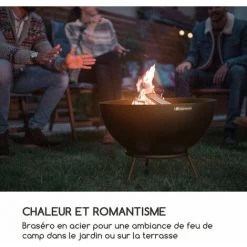 Blumfeldt Fireball Braséro De Jardin Inclinable Ø 66cm , Housse Incluse, Acier N -Chauffage d'extérieur Soldes 41900191 2