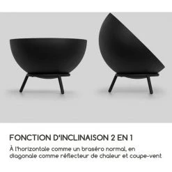 Blumfeldt Fireball Braséro De Jardin Inclinable Ø 66cm , Housse Incluse, Acier N -Chauffage d'extérieur Soldes 41900191 3