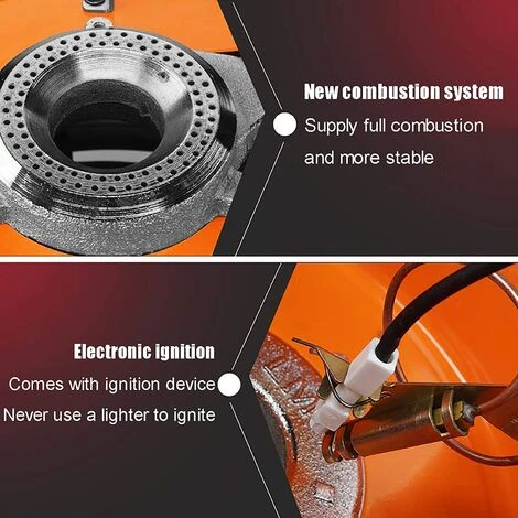 BEARSU Parasol Chauffant Chauffe-patio Multifonction, Appareil De Chauffage Au Gaz Propane Extérieur Portable, Tuyau De 2 M, Bouton De Réglage En Continu, Pour Chauffage Extérieur Intérieur 6 BEARSU Parasol Chauffant Chauffe-patio Multifonction, Appareil De Chauffage Au Gaz Propane Extérieur Portable, Tuyau De 2 M, Bouton De Réglage En Continu, Pour Chauffage Extérieur Intérieur – Image 4