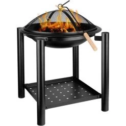 PEDY Brasero De Jardin, Cheminée Avec Grill,Ø 54.5cm