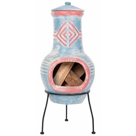 RedFire Cheminée Colima Argile Bleu Marine/rouge 86031 - Multicolore 4 RedFire Cheminée Colima Argile Bleu Marine/rouge 86031 - Multicolore – Image 2