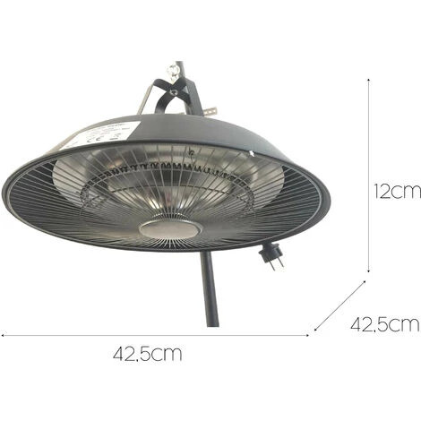 Radiateur Électrique Infrarouges Halogène Étanche IP44 Kekai Standard Design 1500 W Plafond 42,5x42,5x12 Cm 4 Radiateur Électrique Infrarouges Halogène Étanche IP44 Kekai Standard Design 1500 W Plafond 42,5x42,5x12 Cm – Image 2