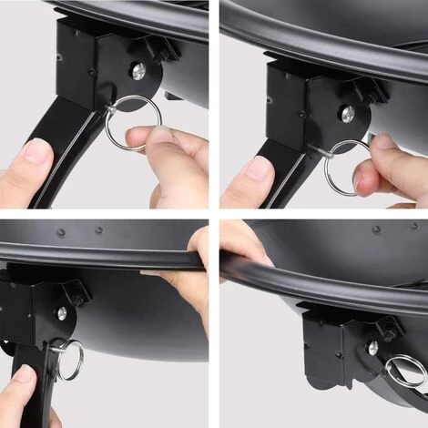 Gizcam Barbecue Grill Extérieur,Barbecue Charbon Pliant Et Portable Avec Couvercle,en Acier Inoxydable Pour Barbecue De Jardin, Extérieur Camping Et Pique-Nique,54 * 54 * 43cm 5 Gizcam Barbecue Grill Extérieur,Barbecue Charbon Pliant Et Portable Avec Couvercle,en Acier Inoxydable Pour Barbecue De Jardin, Extérieur Camping Et Pique-Nique,54 * 54 * 43cm – Image 3