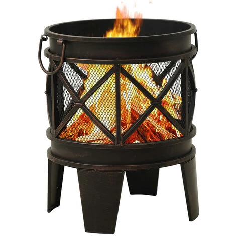 ASUPERMALL Foyer Rustique Avec Tisonnier Φ42x54 Cm Acier 5 ASUPERMALL Foyer Rustique Avec Tisonnier Φ42x54 Cm Acier – Image 3