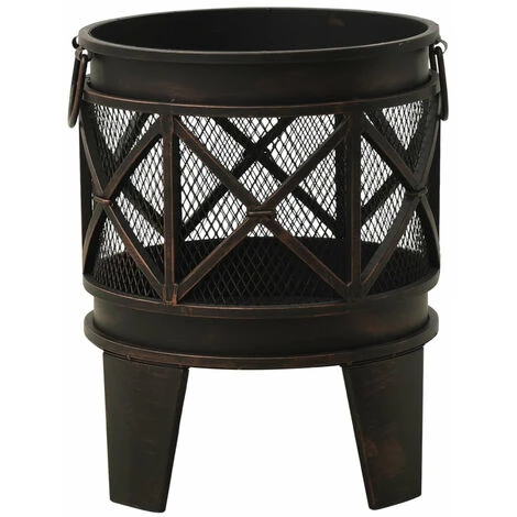 ASUPERMALL Foyer Rustique Avec Tisonnier Φ42x54 Cm Acier 6 ASUPERMALL Foyer Rustique Avec Tisonnier Φ42x54 Cm Acier – Image 4