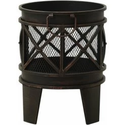 ASUPERMALL Foyer Rustique Avec Tisonnier Φ42x54 Cm Acier 11 ASUPERMALL Foyer Rustique Avec Tisonnier Φ42x54 Cm Acier -Chauffage d'extérieur Soldes 42733717 5