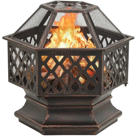 ASUPERMALL Foyer Rustique Avec Tisonnier 62x54x56 Cm XXL Acier 4 ASUPERMALL Foyer Rustique Avec Tisonnier 62x54x56 Cm XXL Acier – Image 2