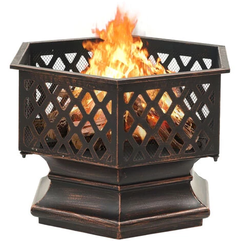 ASUPERMALL Foyer Rustique Avec Tisonnier 62x54x56 Cm XXL Acier 6 ASUPERMALL Foyer Rustique Avec Tisonnier 62x54x56 Cm XXL Acier – Image 4