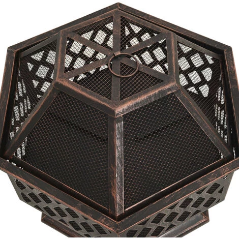 ASUPERMALL Foyer Rustique Avec Tisonnier 62x54x56 Cm XXL Acier 7 ASUPERMALL Foyer Rustique Avec Tisonnier 62x54x56 Cm XXL Acier – Image 5