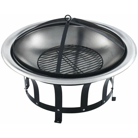 ASUPERMALL Foyer Exterieur Avec Gril En Acier Inoxydable 76 Cm 5 ASUPERMALL Foyer Exterieur Avec Gril En Acier Inoxydable 76 Cm – Image 3