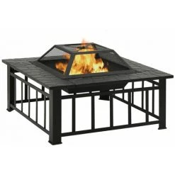 ASUPERMALL Foyer De Jardin Avec Tisonnier 81x81x47 Cm XXL Acier 8 ASUPERMALL Foyer De Jardin Avec Tisonnier 81x81x47 Cm XXL Acier -Chauffage d'extérieur Soldes 42733726 2