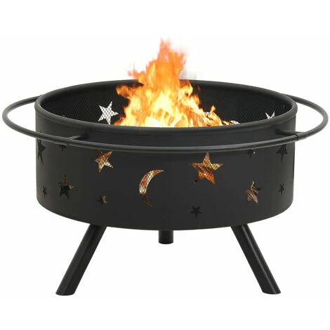 ASUPERMALL Foyer Avec Tisonnier 76 Cm XXL Acier 6 ASUPERMALL Foyer Avec Tisonnier 76 Cm XXL Acier – Image 4