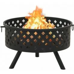 ASUPERMALL Foyer Avec Tisonnier 68 Cm XXL Acier -Chauffage d'extérieur Soldes 42733730 4