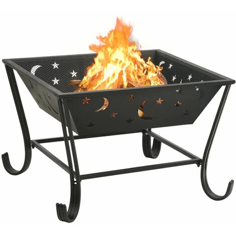 ASUPERMALL Foyer Avec Tisonnier 62 Cm XXL Acier 6 ASUPERMALL Foyer Avec Tisonnier 62 Cm XXL Acier – Image 4