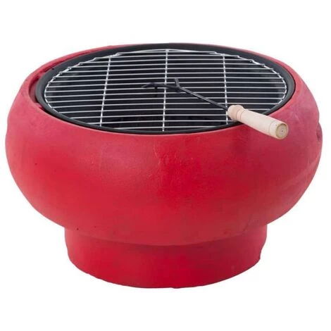BBGRILL Barbecue Portatif Rouge BBQ TUB-R - Rouge 4 BBGRILL Barbecue Portatif Rouge BBQ TUB-R - Rouge – Image 2