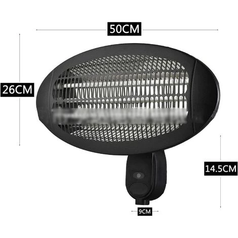 BARES Chauffage Infrarouge Mural électrique Pour Patios Extérieurs, 3 Réglage De La Chaleur 2000W Pour Garage Backyard Restaurant-A 4 BARES Chauffage Infrarouge Mural électrique Pour Patios Extérieurs, 3 Réglage De La Chaleur 2000W Pour Garage Backyard Restaurant-A – Image 2