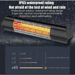 BARES Chauffage De Terrasse 1500 W Électrique Infrarouge Chauffage Exterieur Étanche IP65 Appareils De Chauffage Extérieur Pour Terrasse De Jardin Pour Maison Sauna 10 BARES Chauffage De Terrasse 1500 W Électrique Infrarouge Chauffage Exterieur Étanche IP65 Appareils De Chauffage Extérieur Pour Terrasse De Jardin Pour Maison Sauna -Chauffage d'extérieur Soldes 43182113 4