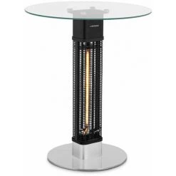 UNIPRODO Table Chauffante D'Extérieur Chauffe-Terrasse Infrarouge Électrique IP34 ø60cm - Blanc