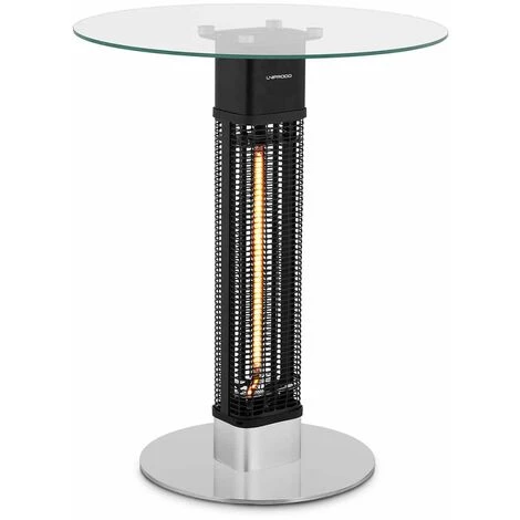 UNIPRODO Table Chauffante D'Extérieur Chauffe-Terrasse Infrarouge Électrique IP34 ø60cm - Blanc 3 UNIPRODO Table Chauffante D'Extérieur Chauffe-Terrasse Infrarouge Électrique IP34 ø60cm - Blanc
