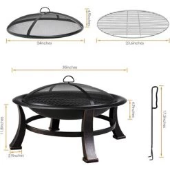 Femor 76x76x46cm Barbecue à Charbon De Bois,BBQ Grill,Brasero Exterieur,Brasero De Jardin,Grille Barbecue,Brasero Terrasse,avec Couverture Ètanche,pour Camping, Feu De Camp, Terrasse, Jardin 8 Femor 76x76x46cm Barbecue à Charbon De Bois,BBQ Grill,Brasero Exterieur,Brasero De Jardin,Grille Barbecue,Brasero Terrasse,avec Couverture Ètanche,pour Camping, Feu De Camp, Terrasse, Jardin -Chauffage d'extérieur Soldes 43430179 2