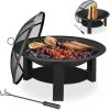 Relaxdays Brasero De Jardin, Fonte De Fer, D 74 Cm, Grille, Protection étincelles, Bouclier Thermique, Tisonnier, Noir 1 Relaxdays Brasero De Jardin, Fonte De Fer, D 74 Cm, Grille, Protection étincelles, Bouclier Thermique, Tisonnier, Noir -Chauffage d'extérieur Soldes 43489737 1