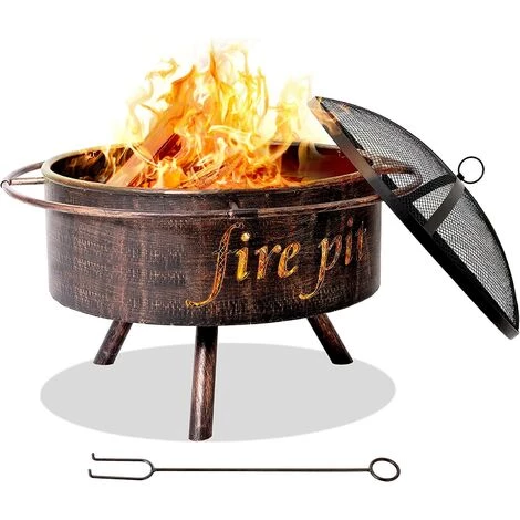 BAMNY Exterieur 74 * 74 * 53 Cm, Barbecue Charbon Avec Fourchette à Feu & Bague Extérieure Anti-Br?lure & Couvercle De Protection Contre Les étincelles, Pour Jardin / Terrasse / Chauffage 3 BAMNY Exterieur 74 * 74 * 53 Cm, Barbecue Charbon Avec Fourchette à Feu & Bague Extérieure Anti-Br?lure & Couvercle De Protection Contre Les étincelles, Pour Jardin / Terrasse / Chauffage
