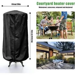 Housse De Chauffe-Patio, Housse De Chauffe-Jardin De Jardin Imperméable Et Indéchirable En Tissu Oxford 210D, Convient À Divers Appareils De Chauffage 61*96.5cm Fontainebleau Noir -Chauffage d'extérieur Soldes 44394220 3