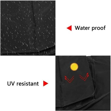 Housse Pour Parasol Chauffant En 210D Oxford Imperméable ,Couverture De Chauffage Patio,Bache De Protection Pour Chauffage 226*85*48cm Fontainebleau Noir 6 Housse Pour Parasol Chauffant En 210D Oxford Imperméable ,Couverture De Chauffage Patio,Bache De Protection Pour Chauffage 226*85*48cm Fontainebleau Noir – Image 4