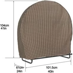 Housse De Protection Contre La Poussière Et Le Vent Avec Une Fermeture éclair Latérale Pour Cheminée Extérieure 101.5*61*104cm Fontainebleau Kaki -Chauffage d'extérieur Soldes 44403249 3