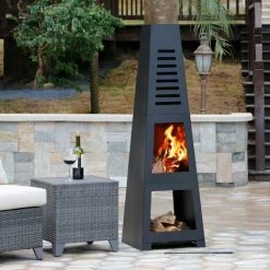 Bali OUTDOORS Chauffage D'appoint Extérieur Du Bois En Forme Pyramid Chauffage Noir En Fer De Terrasse Commercial Parasol Pyramide Chauffant - Noir 10 Bali OUTDOORS Chauffage D'appoint Extérieur Du Bois En Forme Pyramid Chauffage Noir En Fer De Terrasse Commercial Parasol Pyramide Chauffant - Noir -Chauffage d'extérieur Soldes 45785340 4