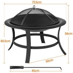 Yaheetech Brasero Exterieur Pour Jardin Terrasses Brasero Pour Fête Foyer Poêle Chauffant Cour Avec Poker Gril Couvercle 73,5 X 56cm Noir 8 Yaheetech Brasero Exterieur Pour Jardin Terrasses Brasero Pour Fête Foyer Poêle Chauffant Cour Avec Poker Gril Couvercle 73,5 X 56cm Noir -Chauffage d'extérieur Soldes 45918171 2