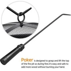 Yaheetech Brasero Exterieur Pour Jardin Terrasses Brasero Pour Fête Foyer Poêle Chauffant Cour Avec Poker Gril Couvercle 73,5 X 56cm Noir 10 Yaheetech Brasero Exterieur Pour Jardin Terrasses Brasero Pour Fête Foyer Poêle Chauffant Cour Avec Poker Gril Couvercle 73,5 X 56cm Noir -Chauffage d'extérieur Soldes 45918171 4