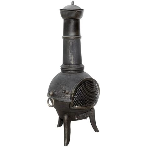 HELLOSHOP26 Cheminée D'extérieur Avec Trappe Grillagée 108 Cm En Fonte Vintage Design Avec Tisonnier Brasero Poêle Terrasse Jardin 3 HELLOSHOP26 Cheminée D'extérieur Avec Trappe Grillagée 108 Cm En Fonte Vintage Design Avec Tisonnier Brasero Poêle Terrasse Jardin