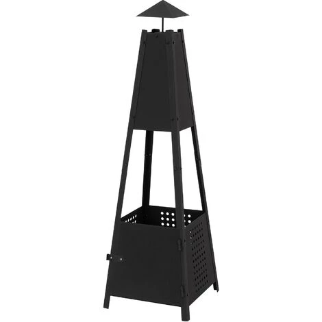 ML-DESIGN Chauffage De Terrasse Cheminée De Jardin Pyramide Chauffe-patio Brasero Foyer 3 ML-DESIGN Chauffage De Terrasse Cheminée De Jardin Pyramide Chauffe-patio Brasero Foyer