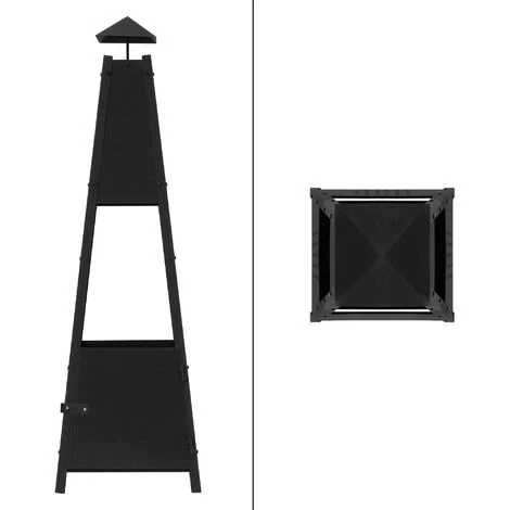 ML-DESIGN Chauffage De Terrasse Cheminée De Jardin Pyramide Chauffe-patio Brasero Foyer 4 ML-DESIGN Chauffage De Terrasse Cheminée De Jardin Pyramide Chauffe-patio Brasero Foyer – Image 2