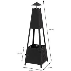 ML-DESIGN Chauffage De Terrasse Cheminée De Jardin Pyramide Chauffe-patio Brasero Foyer 11 ML-DESIGN Chauffage De Terrasse Cheminée De Jardin Pyramide Chauffe-patio Brasero Foyer -Chauffage d'extérieur Soldes 45982901 5