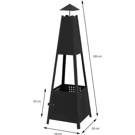ML-DESIGN Chauffage De Terrasse Cheminée De Jardin Pyramide Chauffe-patio Brasero Foyer 7 ML-DESIGN Chauffage De Terrasse Cheminée De Jardin Pyramide Chauffe-patio Brasero Foyer – Image 5