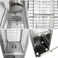 HAPPY GARDEN Parasol Chauffant STOCKHOLM 13kW Inox + Housse - Gris -Chauffage d'extérieur Soldes 46393727 3