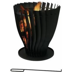 PUR LINE Brasero De Jardin Au Design Exclusif En Acier Noir - Noir -Chauffage d'extérieur Soldes 47110776 3