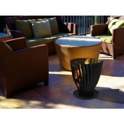 PUR LINE Brasero De Jardin Au Design Exclusif En Acier Noir - Noir -Chauffage d'extérieur Soldes 47110776 5