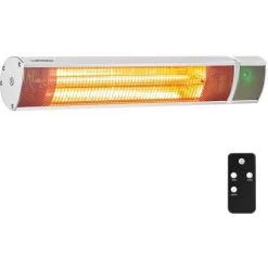 UNIPRODO Chauffage Extérieur Infrarouge De Terrasse Radiant Électrique Pose Murale 2000 W - Gris Foncé, Gris, Blanc