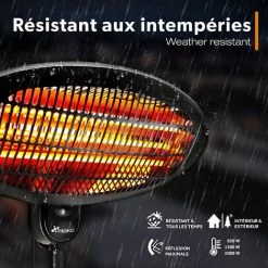 TRESKO Radiateur Infrarouge Sur Pied 2000W | Chauffage Radiant électrique Pour Terrasse | Intérieur Et Extérieur | 3 Niveaux De Chaleur 9 TRESKO Radiateur Infrarouge Sur Pied 2000W | Chauffage Radiant électrique Pour Terrasse | Intérieur Et Extérieur | 3 Niveaux De Chaleur -Chauffage d'extérieur Soldes 47477157 3