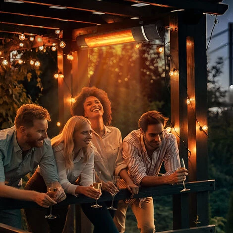 TRESKO Radiateur Infrarouge Extérieur 2000W | Chauffage Radiant Terrasse | Murale | Inclination | Télecommande | 3 Niveaux | Intérieur Et Extérieur 4 TRESKO Radiateur Infrarouge Extérieur 2000W | Chauffage Radiant Terrasse | Murale | Inclination | Télecommande | 3 Niveaux | Intérieur Et Extérieur – Image 2