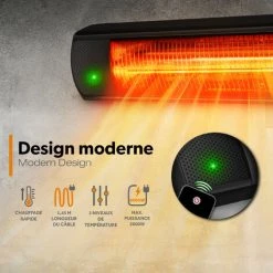 TRESKO Radiateur Infrarouge Extérieur 2000W | Chauffage Radiant Terrasse | Murale | Inclination | Télecommande | 3 Niveaux | Intérieur Et Extérieur 10 TRESKO Radiateur Infrarouge Extérieur 2000W | Chauffage Radiant Terrasse | Murale | Inclination | Télecommande | 3 Niveaux | Intérieur Et Extérieur -Chauffage d'extérieur Soldes 47477164 4
