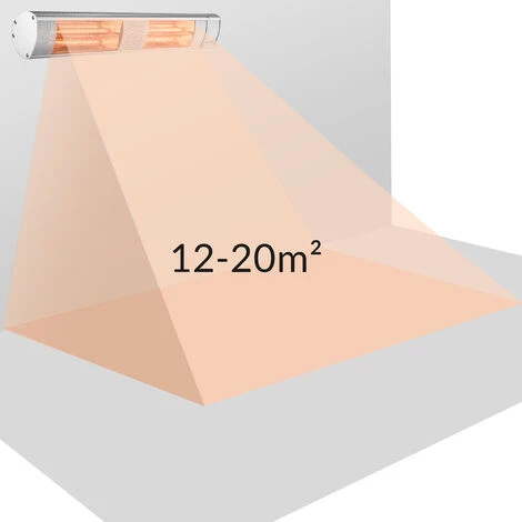 MONZANA Chauffage Radiant Infrarouge 3000W Avec Télécommande Chauffage Extérieur électrique 3 Puissances Argent 7 MONZANA Chauffage Radiant Infrarouge 3000W Avec Télécommande Chauffage Extérieur électrique 3 Puissances Argent – Image 5