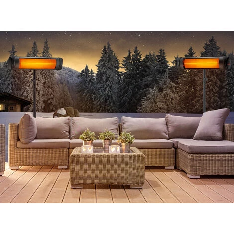 MONZANA Chauffage Radiant Infrarouge 2500W Avec Trépied Télécommande Chauffage Extérieur 3 Puissances Noir 4 MONZANA Chauffage Radiant Infrarouge 2500W Avec Trépied Télécommande Chauffage Extérieur 3 Puissances Noir – Image 2
