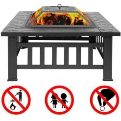 AIDUCHO Brasero Exterieur Pour Jardin Terrasses BBQ 3 En 1 Feu En Extérieur Pour ête Et Foyer Et Barbecue Brasero 82 * 82 * 44cm Poêle Chauffant Noir 10 AIDUCHO Brasero Exterieur Pour Jardin Terrasses BBQ 3 En 1 Feu En Extérieur Pour ête Et Foyer Et Barbecue Brasero 82 * 82 * 44cm Poêle Chauffant Noir -Chauffage d'extérieur Soldes 47742893 4