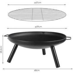 HOMFA BBQ- Bol De Feu En Fonte | Ø 59 Cm | Brasero 8 HOMFA BBQ- Bol De Feu En Fonte | Ø 59 Cm | Brasero -Chauffage d'extérieur Soldes 47846806 2