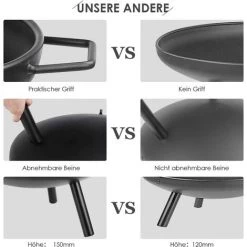 HOMFA BBQ- Bol De Feu En Fonte | Ø 59 Cm | Brasero 9 HOMFA BBQ- Bol De Feu En Fonte | Ø 59 Cm | Brasero -Chauffage d'extérieur Soldes 47846806 3